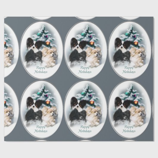 Papillon Christmas Geschenkpapier (Flach)