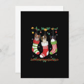 Papillon Christmas Lights Funny Xmas Dog Lover Paj Einladung (Vorne/Hinten)