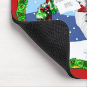 Papillon Christmas Mail Blk Was Mousepad (Ecke)