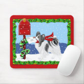 Papillon Christmas Mail Blk Was Mousepad (Mit Mouse)