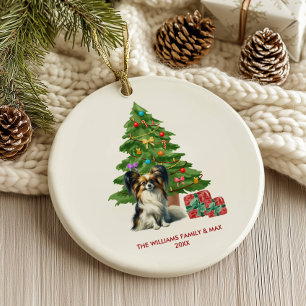 Papillon Christmas Ornament