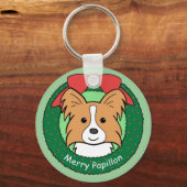 Papillon Christmas Schlüsselanhänger (Vorderseite)