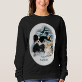Papillon Christmas Sweatshirt (Vorderseite)