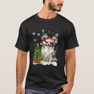 Papillon Christmas Tree Lights Weihnachtsmannmütze T-Shirt