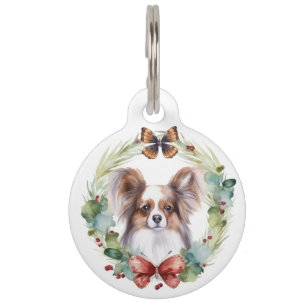 Papillon Christmas Wreath Festive Pup Haustiermarke