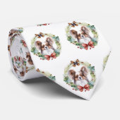 Papillon Christmas Wreath Festive Pup Krawatte (Gerollt)