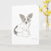 Papillon Customizable Grußkarte Karte (Gelbe Blume)