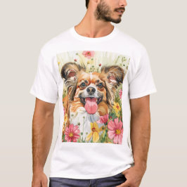 Papillon Dad Shirt – Watercolor