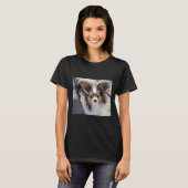 Papillon Dog am Strand T-Shirt (Vorne ganz)