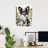 Papillon - Dog Art Print Poster (Heimbüro)