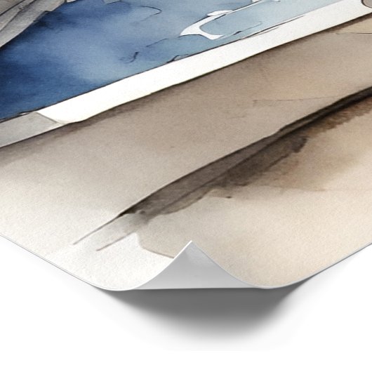 Papillon - Dog Art Print Poster (Ecke)