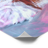 Papillon Dog Art Wall Print Poster (Ecke)