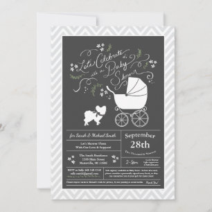 Papillon Dog Baby Shower Gender Neutral Einladung