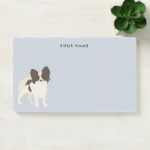 Papillon Dog Breed Cartoon Post-it Klebezettel (Büro)