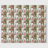 Papillon Dog Christmas Geschenkpapier (Flach)