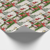 Papillon Dog Christmas Geschenkpapier (Ecke)