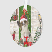 Papillon Dog Christmas Ornament (Vorderseite)