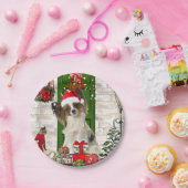 Papillon Dog Christmas Pappteller (Party)