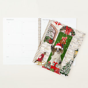 Papillon Dog Christmas Planer