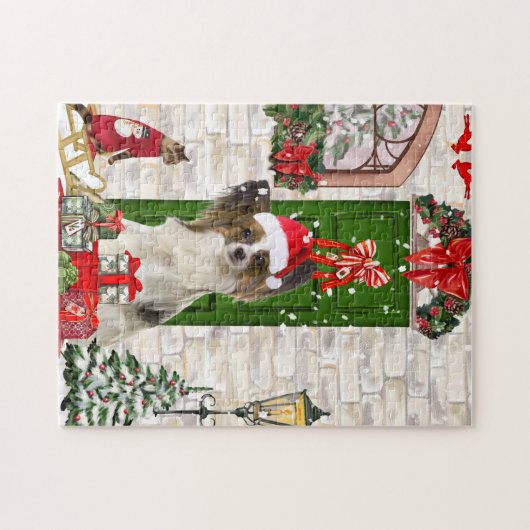 Papillon Dog Christmas Puzzle (Horizontal)