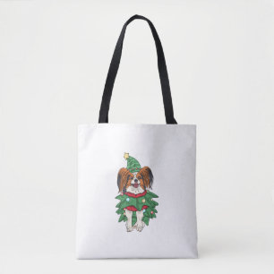 Papillon Dog Christmas Shirt Xmas Puppy Pet Papill Tasche