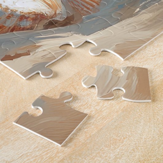 Papillon Dog Christmas Vintag Beach Puzzle (Seite)