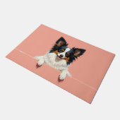 Papillon Dog Doormat Art Fußmatte (Schrägansicht)