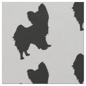 Papillon Dog Fabric Stoff (Nahaufnahme)