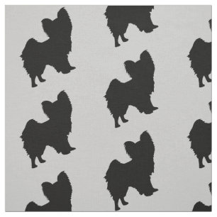Papillon Dog Fabric Stoff