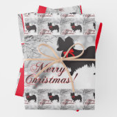 Papillon Dog Geschenkpapier Set (Beispiel)