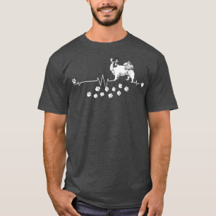 Papillon Dog Heartbeat Hunde züchten Frauen T-Shirt