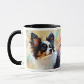Papillon Dog Impressionist Paint Tasse (Links)