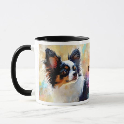 Papillon Dog Impressionist Paint Tasse (Links)