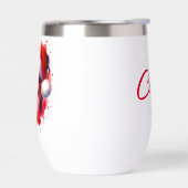 Papillon Dog in der Weihnachtsmannmütze Weihnachte (Links)