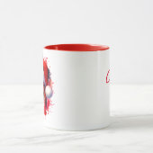 Papillon Dog in der Weihnachtsmannmütze Weihnachte Tasse (Zentrum)