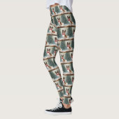 Papillon Dog in Schnee Weihnachten Leggings (Links)