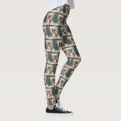Papillon Dog in Schnee Weihnachten Leggings (Rechts)