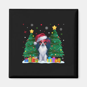 Papillon Dog Lovers Weihnachtsmannmütze Ugly Chris Magnet