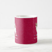 Papillon Dog Merry Christmas Design Kaffeetasse (Mittel)