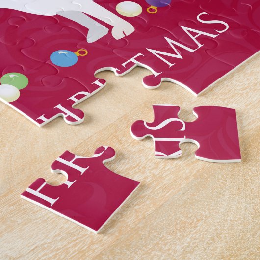 Papillon Dog Merry Christmas Design Puzzle (Seite)