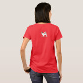 Papillon Dog Merry Christmas Design T-Shirt (Schwarz voll)