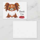 Papillon Dog Mitteilungskarte (Vorne/Hinten)