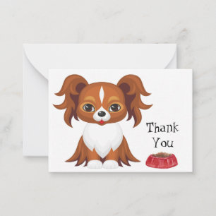 Papillon Dog Mitteilungskarte