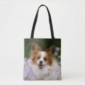 Papillon Dog Niedlich Romantic Potrait Foto - Tasche (Vorderseite)
