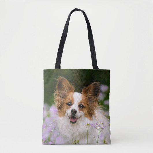 Papillon Dog Niedlich Romantic Potrait Foto - Tasche (Vorderseite)