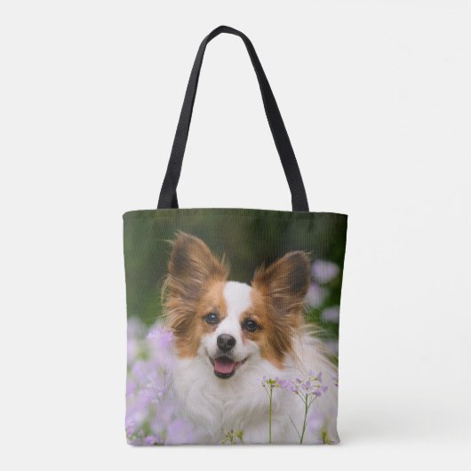 Papillon Dog Niedlich Romantic Potrait Foto - Tasche (Rückseite)