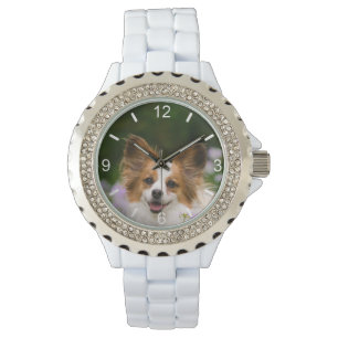 Papillon Dog Niedlich Romantisches Portrait - Wähl Armbanduhr