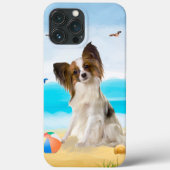 Papillon Dog on Beach Case-Mate iPhone Hülle (Rückseite)
