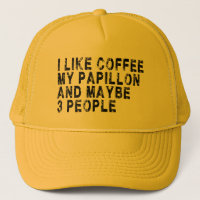 Papillon Dog Owner Coffee Lover Funny Zitat