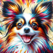Papillon Dog Portrait Akryllische Kunst Print Dog  Puzzle